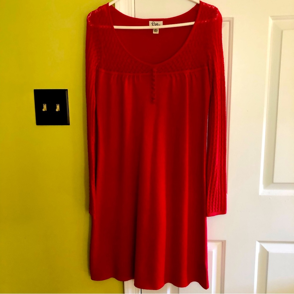 Lilly Pulitzer dark pink knit dress